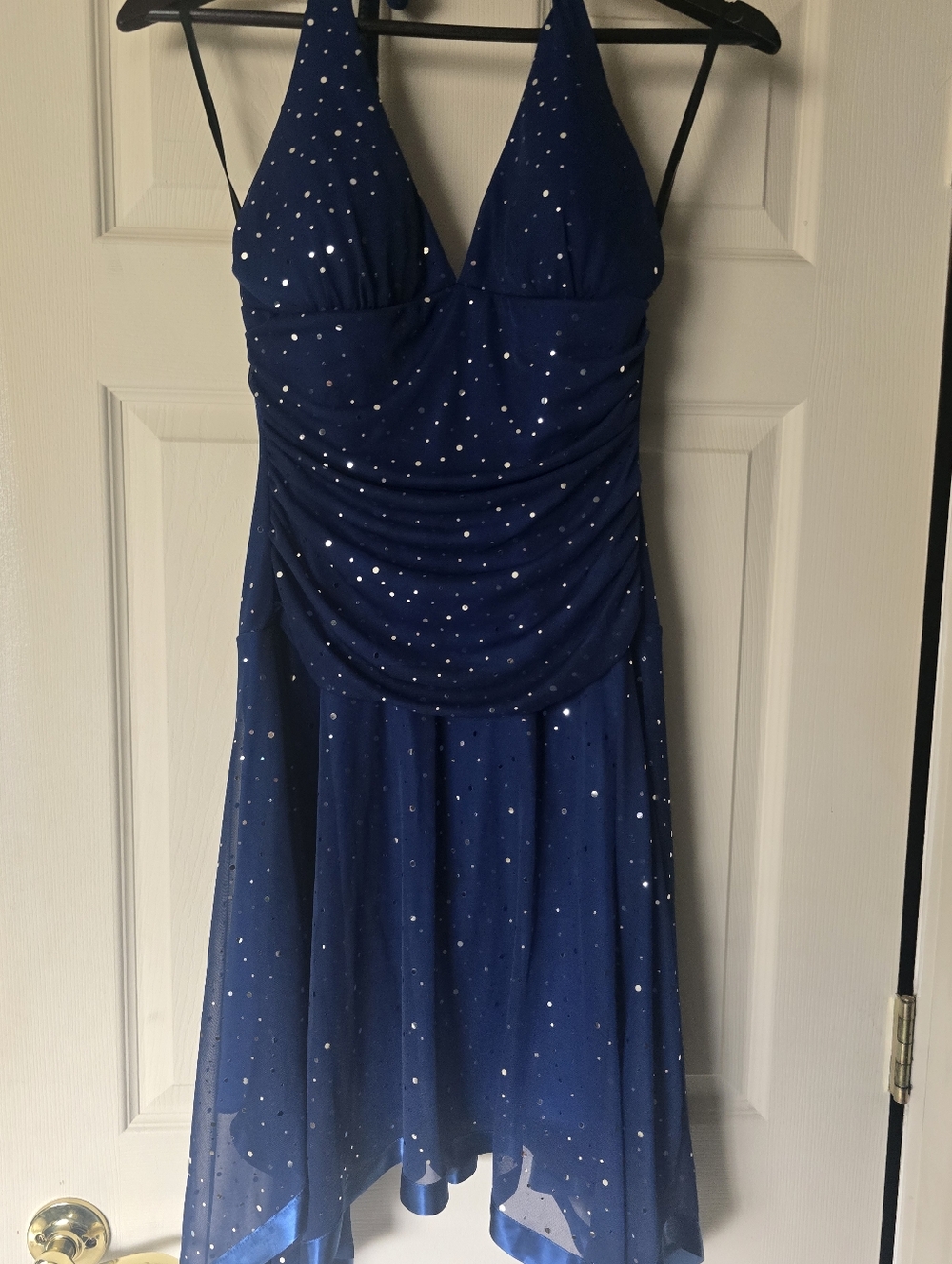Taboo Y2K Deb's Royal Blue Sequin Halter Dress
